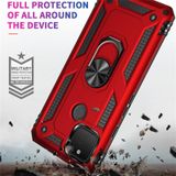 Voor Google Pixel 5 XL Schokbestendige TPU + PC Beschermhoes met 360 Graden Roterende Houder (Rood)