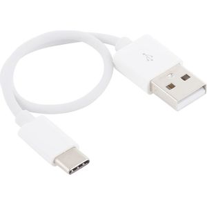 USB naar USB-C/type-C opladen &amp; Sync data kabel  kabel lengte: 22cm  voor Galaxy S8 &amp; S8 PLUS/LG G6/Huawei P10 &amp; P10 plus/Xiaomi Mi6 &amp; Max 2 en andere smartphones (wit)