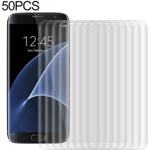 Voor Galaxy S7 Edge 50 PCS 3D Curved Full Cover Soft PET Film Screen Protector
