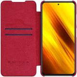 Voor Xiaomi Mi Poco X3 / NFC NILLKIN QIN-serie Crazy Horse Texture Horizontale Flip Lederen case met kaartsleuf(Zwart)