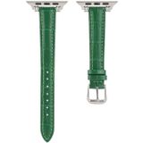 Bamboo Joint with Beads Leather Replacement Strap Watchband For Apple Watch Series 6 &amp; SE &amp; 5 &amp; 4 44mm / 3 &amp; 2 &amp; 1 42mm(Green)