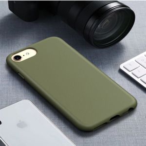 Voor iPhone7 &amp; 8 Starry Series Shockproof Straw Material + TPU Protective Case(Dark Green)
