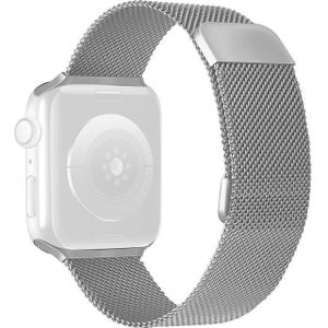 Dubbele Sectie Milanese Magnetische Elasticiteitsvervanging Strap Horlogeband voor Apple Watch Series 6 &amp; SE &amp; 5 &amp; 4 44mm / 3 &amp; 2 &amp; 1 42mm