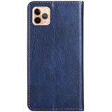 Voor iPhone 11 Pro Max PU + TPU Gloss Oil Solid Color Magnetic Horizontal Flip Leather Case met Holder &amp; Card Slot &amp; Wallet (Blauw)