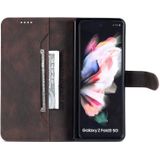 For Samsung Galaxy Z Fold3 5G AZNS Dream II Skin Feel PU+TPU Horizontal Flip PU Phone Case(Coffee)