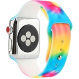 Siliconen geschilderde patroonvervanging horlogeband voor Apple Watch Series 6 &amp; SE &amp; 5 &amp; 4 44mm / 3 &amp; 2 &amp; 1 42mm (A)