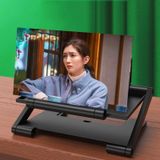 Opvouwbare pull-out lifting mobiele telefoon scherm high-definition versterker anti-blauw licht 3D versterker 8 inch (zwart)