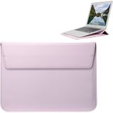 Universeel Envelop stijl zacht PU Leren Hoesje voor 11.6 inch Laptop of Tablet  Afmetingen: 32.5 x 21.5 x 1 cm (roze)
