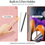 Voor Samsung Galaxy Tab S7+ 12 4 inch DUX DUCIS Domo Series Horizontale Flip Magnetic PU Lederen Case met drievouwende houder &amp; slaap / Wake-up Functie &amp; Pen Slot(Roze)