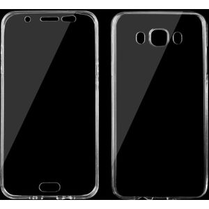 Voor Galaxy J7 (2016) / J710 0 75 mm ultra-dunne transparante TPU dubbelzijdige beschermende Case(Transparent)