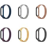 For Xiaomi Mi Band 6 / 5 / 4 / 3 Mijobs Milan Magnetic Plus Stainless Steel Replacement Watchband(Rose Gold)