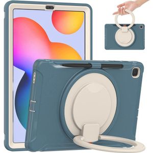 Shockproof TPU + PC Protective Case with 360 Degree Rotation Foldable Handle Grip Holder &amp; Pen Slot For Samsung Galaxy Tab S6 Lite 10.4 inch P610(Cornflower Blue)
