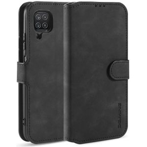 Voor de Samsung Galaxy A12 DG. MING Retro Oil Side Horizontale Flip Leather Case met Holder &amp; Card Slots &amp; Wallet(Black)