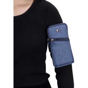 Multifunctionele universele dunne sport arm tas telefoon tas Wrist Pack met oortelefoon gat voor 6 5 inch of onder smartphones  arm grootte: 22-38cm (blauw)