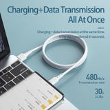 Remax RC-179M 2.4A Micro USB High Elastic TPE Fast Charging Data Kabel  Lengte: 1m