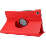 Voor Lenovo Tab M10 Plus 10.3 360 graden rotatie Litchi Texture Flip Lederen Case met houder (rood)