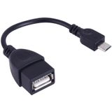 Micro USB OTG kabel voor samsung galaxy tab / tab 2 / tab 3 / tab 4 / tab s / tab pro  note / note 2 / note 4 / note 10.1  s 2 / s 3 / s 4 (zwart)