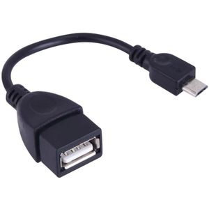 Micro USB OTG kabel voor samsung galaxy tab / tab 2 / tab 3 / tab 4 / tab s / tab pro  note / note 2 / note 4 / note 10.1  s 2 / s 3 / s 4 (zwart)