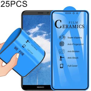 25 stuks 2.5 D volledige lijm volledige cover keramiek film voor Huawei mate 10 Lite