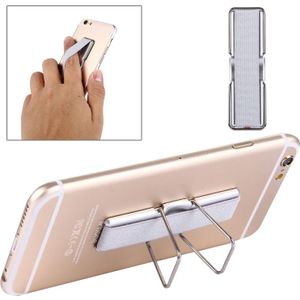 2 in 1 verstelbare universele Mini zelfklevende houder standaard + Slim vinger Grip  grootte: 7.3 x 2.2 x 0.3 cm  voor iPhone  Galaxy  Huawei  Xiaomi  LG  HTC en Tablets(Grey)