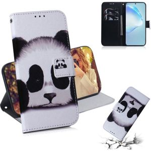 Voor Galaxy S20+ gecombineerd patroon magnetische aantrekkingskracht Horizontale flip lederen behuizing  support houder &amp; kaartsleuf &amp; portemonnee(panda)