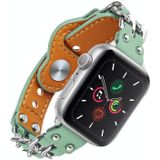 Lederen mannelijke stijl horlogeband voor Apple Watch Series 7 41mm / 6 &amp; SE &amp; 5 &amp; 4 40mm / 3 &amp; 2 &amp; 1 38mm