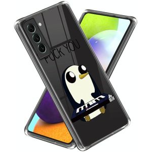 Voor Samsung Galaxy S23 + 5G Gekleurde Tekening Duidelijke TPU Telefoon Beschermhoes (Pinguïn)