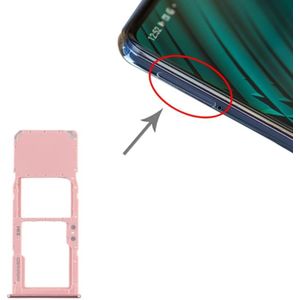 SIM-kaartlade + Micro SD-kaartlade voor Samsung Galaxy A51 (roze)