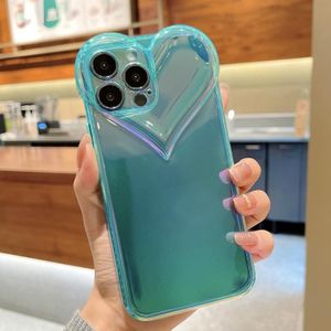 Love-Heart Kleurrijke TPU Telefoon Beschermend Case voor iPhone 13 Pro