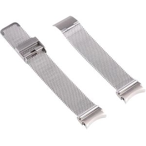 For Samsung Galaxy Watch4 40mm/44mm Double Insurance Buckle Milanese Replacement Strap Watchband(Silver)