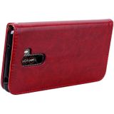 Business stijl olie Wax textuur horizontale Flip lederen case voor Xiaomi Pocophone F1  met houder &amp; kaartsleuven &amp; portemonnee (rood)