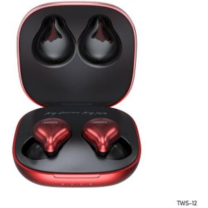 REMAX TWS-12 Bluetooth 5.0 Metal True Wireless Bluetooth Stereo Music Earphone met oplaadbox(Rood)