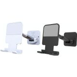 2 stks T11 Wall Pasta Mobiele Telefoon Bracket Opvouwbare Lift Badkamer Keuken Muurbeugel (Zwart)