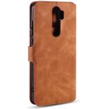 Voor Xiaomi Redmi Note 8 Pro DG. MING retro olie kant horizontale flip case met houder &amp; kaartsleuven &amp; portemonnee (bruin)