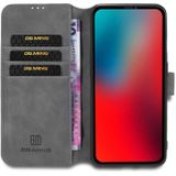 Dg. MING Retro Oil Side Horizontale Flip Case met Holder &amp; Card Slots &amp; Wallet Voor iPhone 12 Pro Max(Grijs)