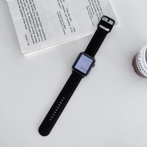 Honingraat gat naaien siliconen vervanging riem horlogeband voor Apple Watch Series 7 45 mm / 6 &amp; SE &amp; 5 &amp; 4 44mm / 3 &amp; 2 &amp; 1 42mm (zwart rood)