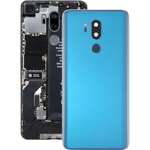 Batterij achtercover met camera lens &amp; vingerafdruk sensor voor LG G7 ThinQ/G710/G710EM/G710PM/G710VMP (blauw)