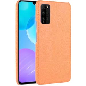 Voor Huawei Honor 30 Youth/Honor 30 Lite Schokbestendige Krokodiltextuur PC + PU Case(Oranje)