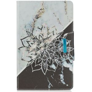 Voor Samsung Galaxy Tab E 9.6 / T560 Painted Pattern Horizontale Flip Lederen case met Holder &amp; Card Slots &amp; Wallet (Sun Flower Marble)