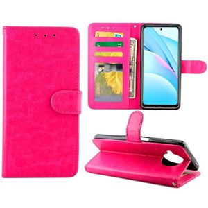 Voor Xiaomi Mi 10T Lite Crazy Horse Texture Leather Horizontale Flip Beschermhoes met Houder &amp; Card Slots &amp; Wallet &amp; Photo Frame (Rose Red)