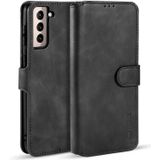 Voor Samsung Galaxy S21+ 5G DG. MING Retro Oil Side Horizontale Flip Case met Holder &amp; Card Slots &amp; Wallet(Black)