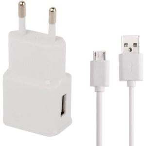 Micro 5 Pin USB Sync kabel + EU stekker reis lader voor Samsung Galaxy i9500 / i9300 / i9220 / N7000 / i9100 / S5830 / i9082 /i9260 / HTC G21/G18/G17/G12/G10 / BlackBerry Z10 / Q10 / 9900 / 9800/ 8900 / LG / HTC / Sony Xperia Series etc (EU stekker)