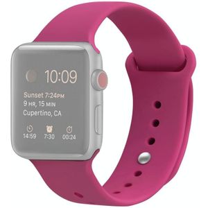 Silicone Replacement Strap Watchband For Apple Watch Series 6 &amp; SE &amp; 5 &amp; 4 44mm / 3 &amp; 2 &amp; 1 42mm(Barbie Pink)