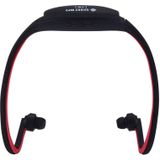 507 leven waterdichte Sweatproof Stereo draadloze sport oordopjes koptelefoon In-ear Headphone Headset met Micro SD-kaartsleuf  voor slimme telefoons &amp; iPad &amp; Laptop &amp; Notebook &amp; MP3 of andere Audio-apparaten  maximale SD Card Storage: 32GB(Red)