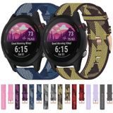 Voor Garmin Forerunner 255S 18 mm nylon geweven horlogeband