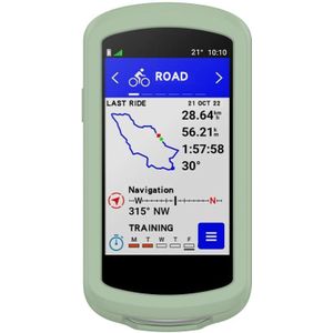 For Garmin Edge 1040 Full Back Cover Stopwatch Silicone Case(Ice Lake Green)