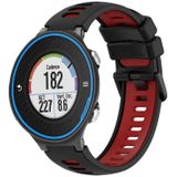 Voor Garmin Forerunner 620 tweekleurige siliconen horlogeband (zwart + rood)