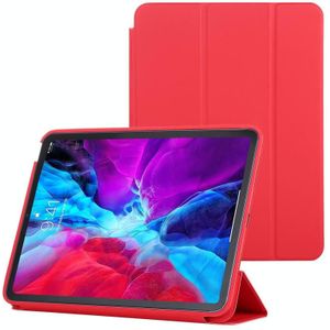 3-voudige horizontale flip smart lederen hoes met slaap / wake-up functie &amp; houder voor iPad Air (2020) 10.9(Rood)