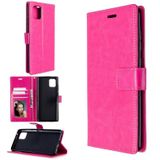 Voor Galaxy A81 Crazy Horse Texture Horizontale Flip Lederen case met Holder &amp; Card Slots &amp; Wallet &amp; Photo Frame(rose)