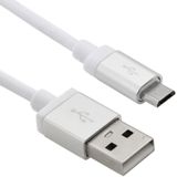 1m Net Style Hoge kwaliteit Metal Head Micro USB to USB Data / laad Kabel  or Samsung  HTC  Sony  Lenovo  Huawei  en other Smartphoneswit